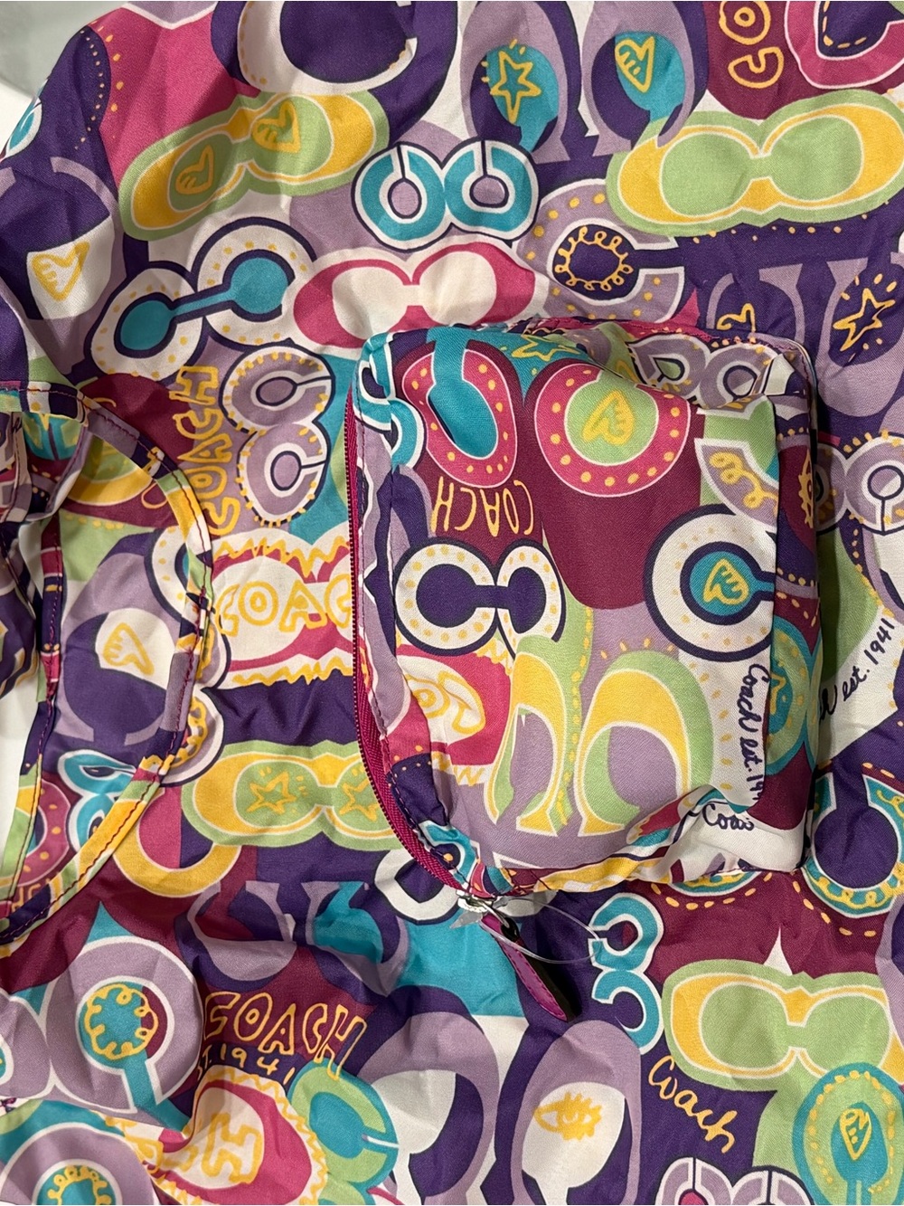 Coach Poppy Packable Shopping Tote NWOT - Picture 5 of 11